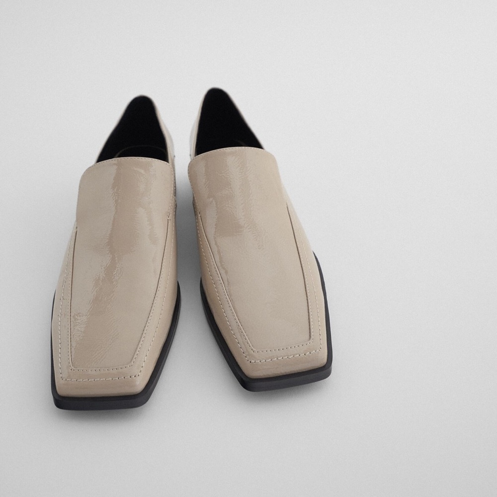 ZARA LOW HEELED SQUARED TOE